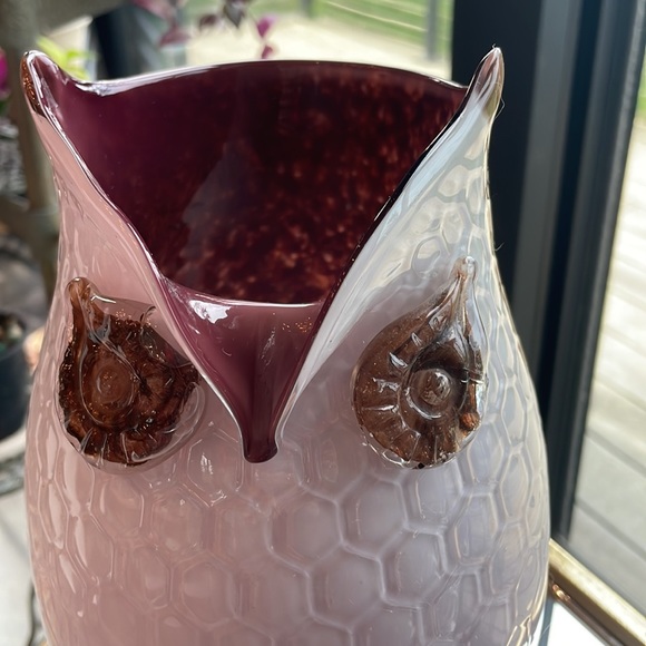 ****SOLD**SOLD******🌸GORGEOUS Murano Glass Owl Vase - Picture 10 of 13